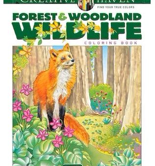 Forest & Woodland Wildlife Coloring Book Creative Haven on Sale