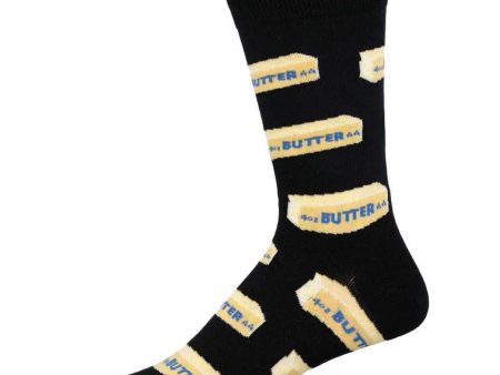 Straight Butter Men s Crew Socks Black Online Hot Sale