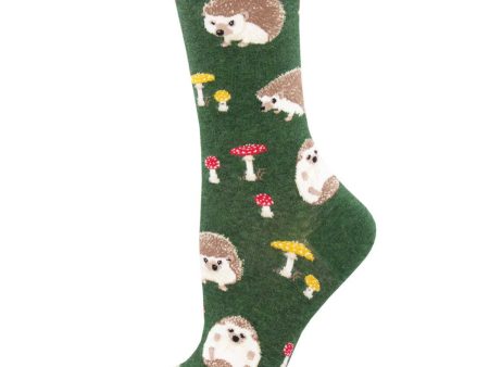 Slow Poke Women s Crew Socks Green Heather Fashion