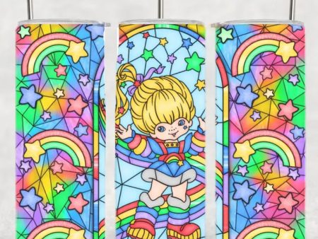 Rainbow Brite Stained Glass Tumbler 20 oz For Discount