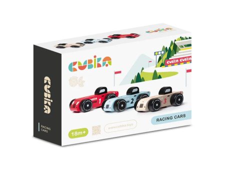 Cubika Wooden Racing Cars Set For Cheap