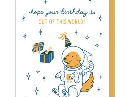 Card Out Of This World Dog Birthday on Sale