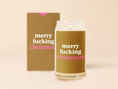 Merry Fucking Christmas Glass Can Candle Cheap