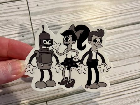 Futurama Bender Leela Fry Sticker Online