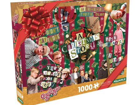 Christmas Story Wrapping Paper Puzzle 1000 pc Sale