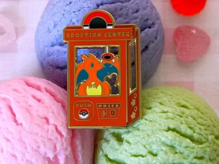 Pokemon Charizard Claw Machine Enamel Pin Online now