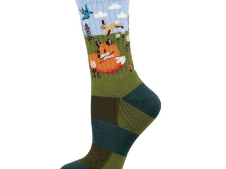 Fox And Hare Women s Wool Crew Socks Blue Cheap