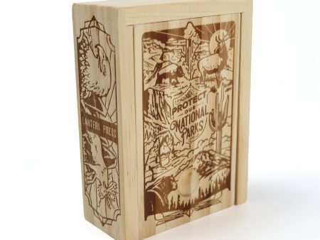 Protect Our National Parks Playing Cards Wooden Box Sale