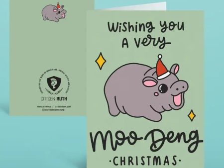 Card Moo Deng Christmas Supply