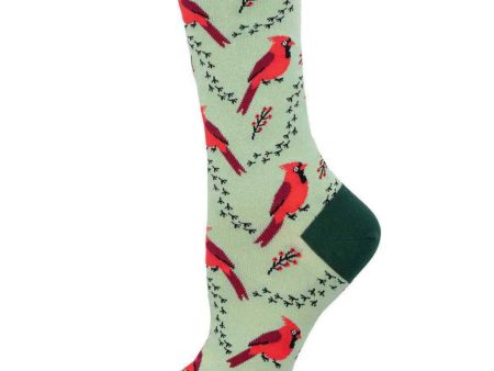 Cardinal Tracks Women s Crew Socks Mint Fashion