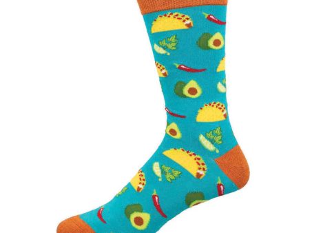 Something To Taco Bout Men s Bamboo Socks Blue Hot on Sale