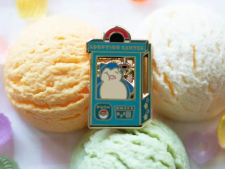 Pokemon Snorlax Claw Machine Enamel Pin Online now