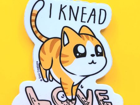 Knead Love Cat Sticker on Sale