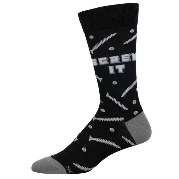 Screw It Men s Crew Socks Black Online now