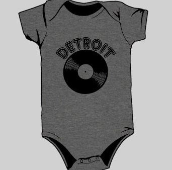 Detroit Vinyl Record Onesie Hot on Sale