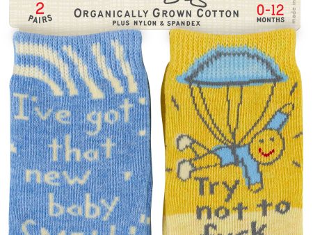 New Baby Smell & Try Not To Fuck Me Up Baby Socks Pack Of 2 Supply