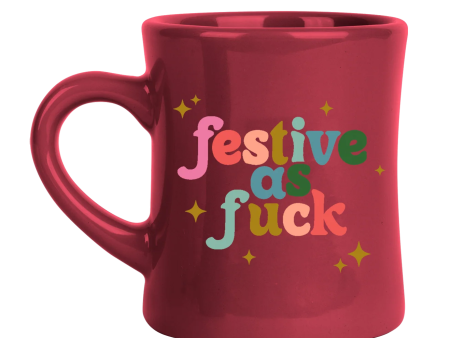 Festive As Fuck Diner Mug Online Sale