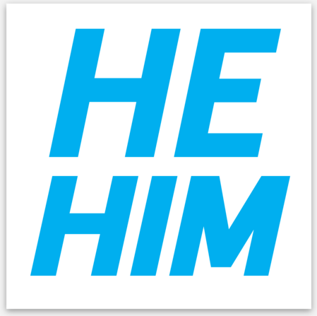 He Him Pronouns Vinyl Sticker For Discount