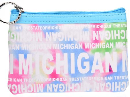 Michigan Bubble Gum Tie Dye Coin Purse on Sale