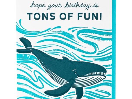 Card Blue Whale Birthday For Cheap