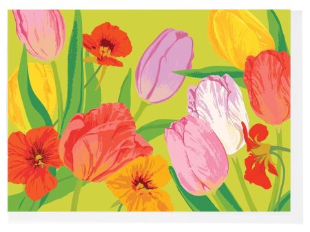 Card Tulips & Nasturtiums Online now