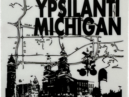 Ypsilanti Michigan Map Vinyl Sticker For Cheap