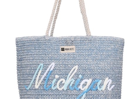 Michigan Blue Rope Beach Bag Discount