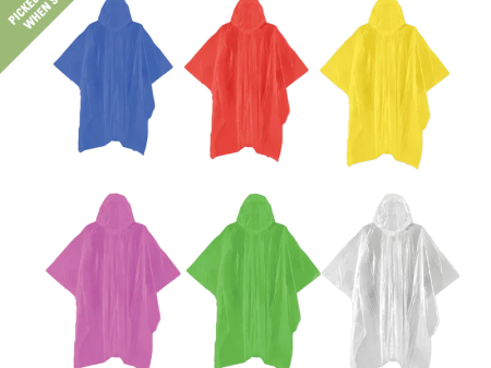 Colorful Emergency Rain Poncho on Sale