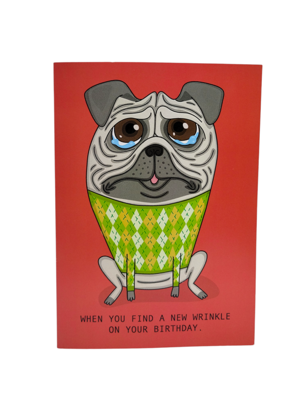 Card Pugs New Wrinkle Birthday Supply