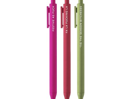 Festive As Fuck Holiday Pen Set Online