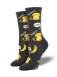 Banana Phone Women s Crew Socks Charcoal Heather Hot on Sale