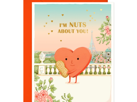 Card Nuts About You Heart Valentine Fashion