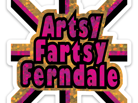 Artsy Fartsy Ferndale Glitter Vinyl Sticker Online