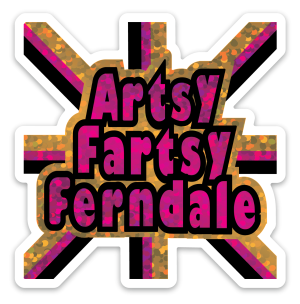 Artsy Fartsy Ferndale Glitter Vinyl Sticker Online