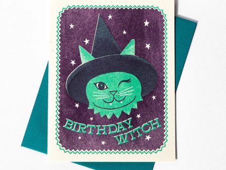 Card Birthday Witch Cat Online Sale