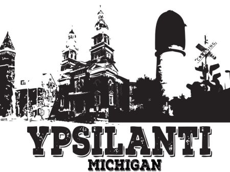 Card Ypsilanti Michigan Map on Sale