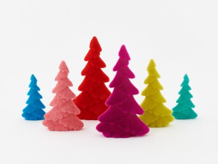 Flocked Christmas Tree 12  (PURPLE OR RED) Cheap