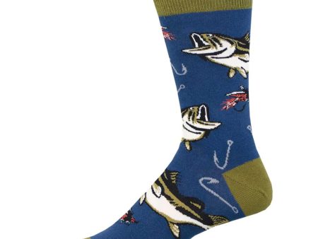 All About The Bass Men s Crew Socks Navy Fashion