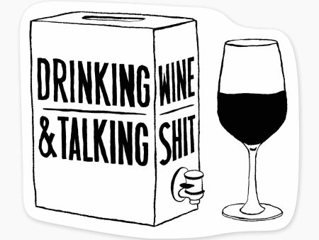 Drinking Wine Sticker For Discount