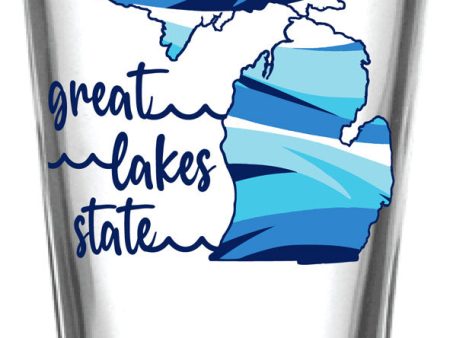 Great Lakes State Waves Glass Fashion