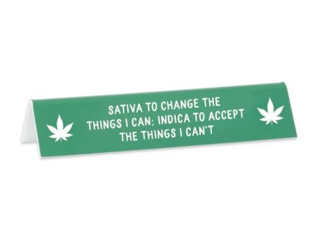 Sativa & Indica Desk Sign Online Sale