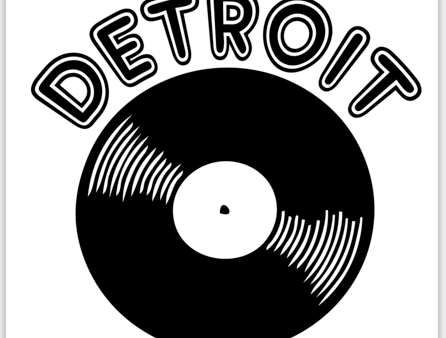 Detroit Record Vinyl Sticker For Discount