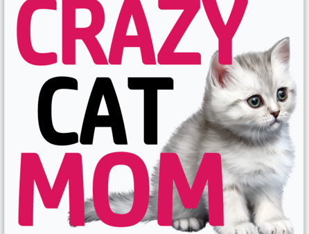 Crazy Cat Mom Vinyl Sticker Online Hot Sale