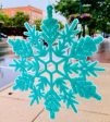 Flocked Snowflake Ornament Assorted 12  Discount