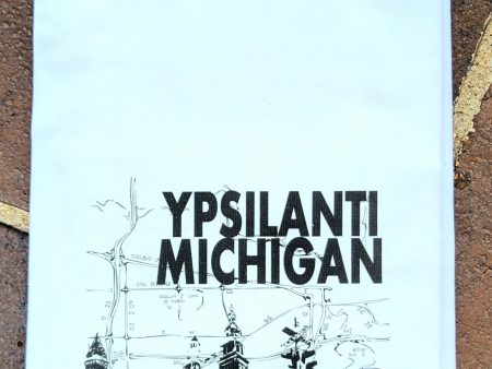 Ypsilanti Michigan Map Dish Towel Cheap