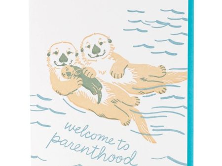 Card Otter Family Baby Online Sale