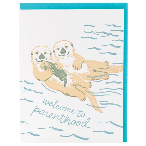 Card Otter Family Baby Online Sale