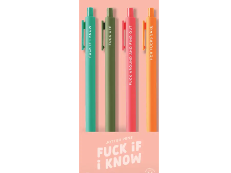 Fuck If I Know Pen Set Hot on Sale