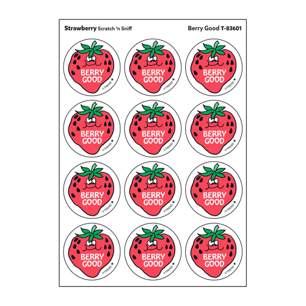 Berry Good Strawberry Scent Scratch n Sniff Stickers Cheap