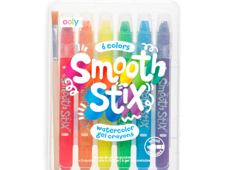 Smooth Stix 6 Watercolor Gel Crayons & Brush For Sale